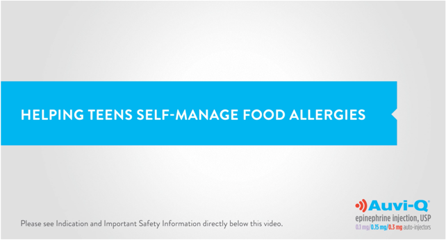 Helping teens self-manage food allergies